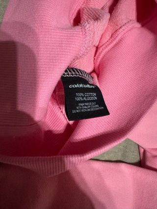 Sudadera rosa Cold Culture curved