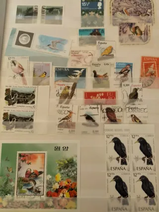Aves 35 Hojas Bloque+118 Sellos Nuevos MNH