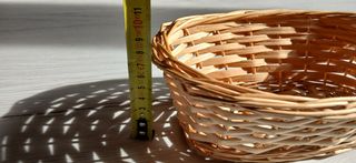 2 cestini ovali in vimini