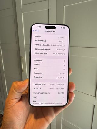 iPhone 15 Pro Max 91% Titanio natural 256gb