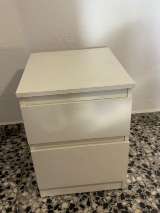 Cómoda Malm 2 cajones blanca montada