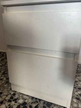 Cómoda Malm 2 cajones blanca montada