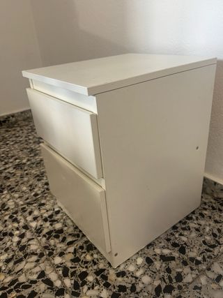 Cómoda Malm 2 cajones blanca montada