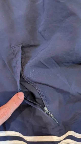 Chaqueta Adidas Azul y Gris con Capucha