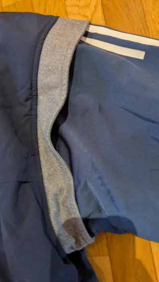 Chaqueta Adidas Azul y Gris con Capucha