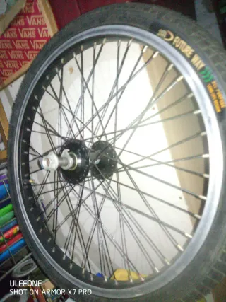 Llanta BMX Delantera Eje Ancho Negra
