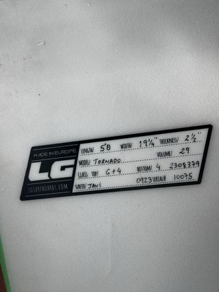 Tabla de surf 5'8