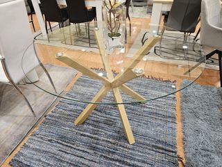 Mesa redonda cristal templado 120cm