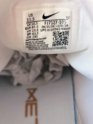 T45.5 - Nike Free Metcon 6 - White/Gum Light Brown