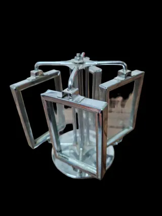 Porta-fotos moldura rotativo vintage Art Déco