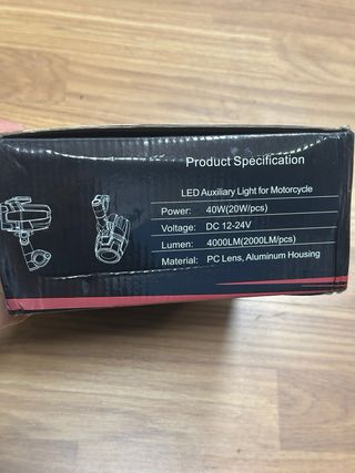 Faros auxiliares LED moto