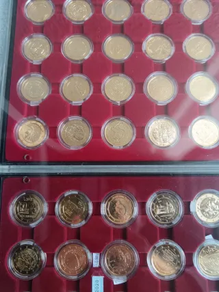 2 Euros Bañados en Oro Varios Años