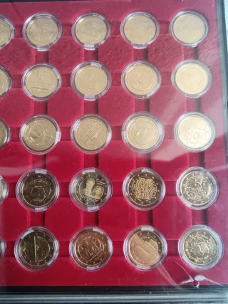 2 Euros Bañados en Oro Varios Años