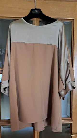 Blusa Beige y Marrón