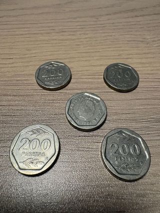 5 Monedas 200 Pesetas España