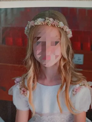 Corona de comunión flores secas