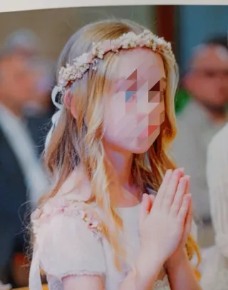 Corona de comunión flores secas