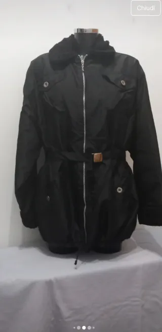 Giacca donna nera con pelliccia