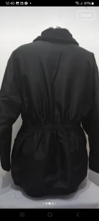 Giacca donna nera con pelliccia