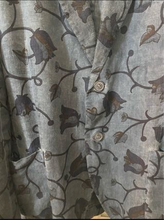 Giacca uomo fantasia floreale blu