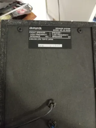 Altavoces Aiwa Marrones y Azules