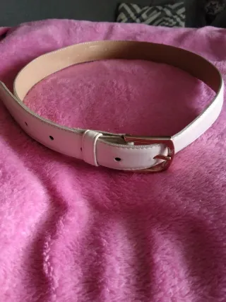 Cinturón blanco y dorado comunión