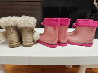 Botas de agua Igor niña rosas glitter