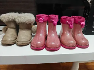 Botas de agua Igor niña rosas glitter