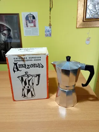 CAFFETTIERA MOKA ESPRESSO AMAZONAS VINTAGE NUOVA
