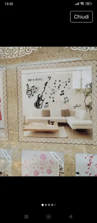 Sticker Murale Musicale Love Music