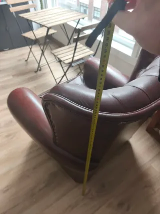 Butaca Vintage Piel Burdeos