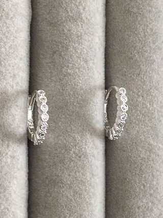 Pendientes Aro Plata con Circonitas