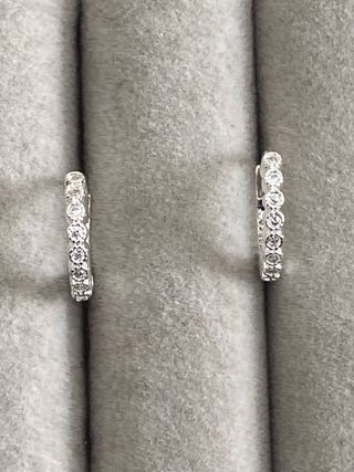 Pendientes Aro Plata con Circonitas