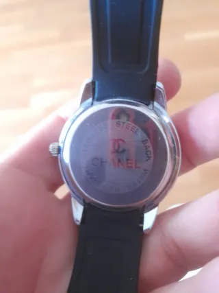 Reloj Chanel Negro y Plateado