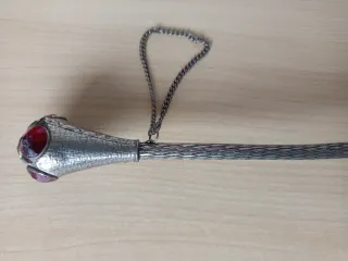 Paraguas antiguo blanco y negro