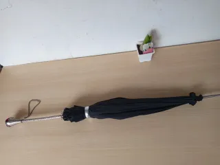 Paraguas antiguo blanco y negro