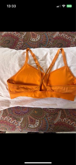 Sujetador deportivo Reebok naranja Talla XL