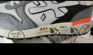 Playeras Premiata Icon Gris y Blanco