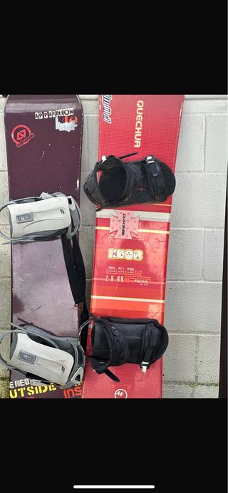 Tabla de Snowboard con Fijaciones