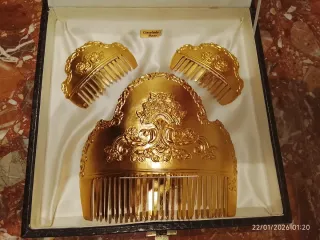 Set Peinetas Fallera Doradas