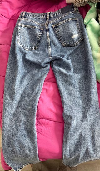 Tejanos rotos azules