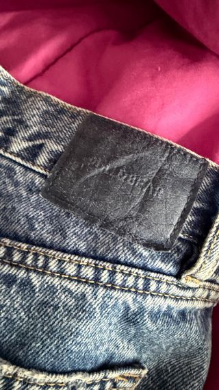 Tejanos rotos azules