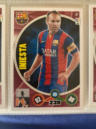 Cromo Iniesta Adrenalyn 2014-2015 FC Barcelona