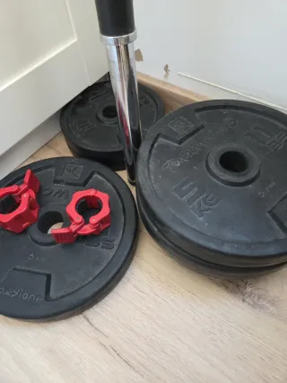 Barra Body Pump con discos