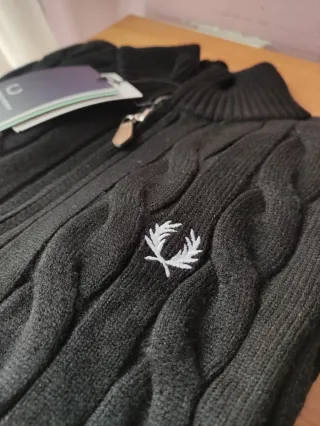 Jersey Fred Perry Negro Talla L