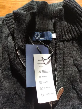 Jersey Fred Perry Negro Talla L