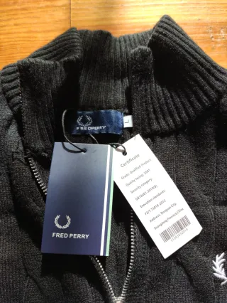 Jersey Fred Perry Negro Talla L
