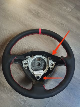 Volante Seat León FR Negro/Rojo