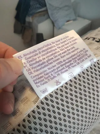 70×35cm Almohada viscoelástica Carbón