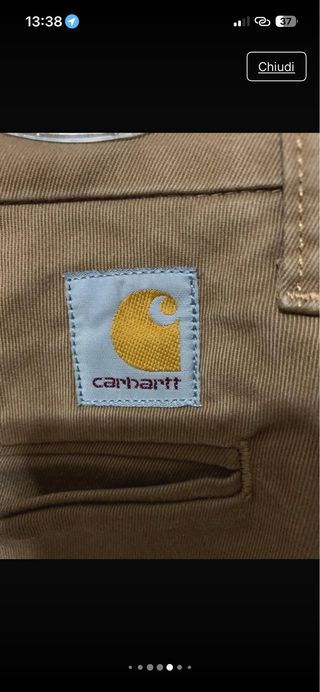 Pantalone chino color sabbia per uomo Carhartt